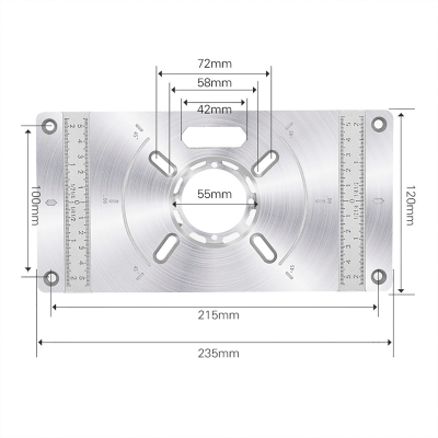 Пластина алюминиевая для фрезерного стола Silver-5