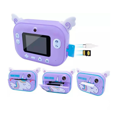 Детский фотоаппарат мгновенной печати PurpleUnicorn-4
